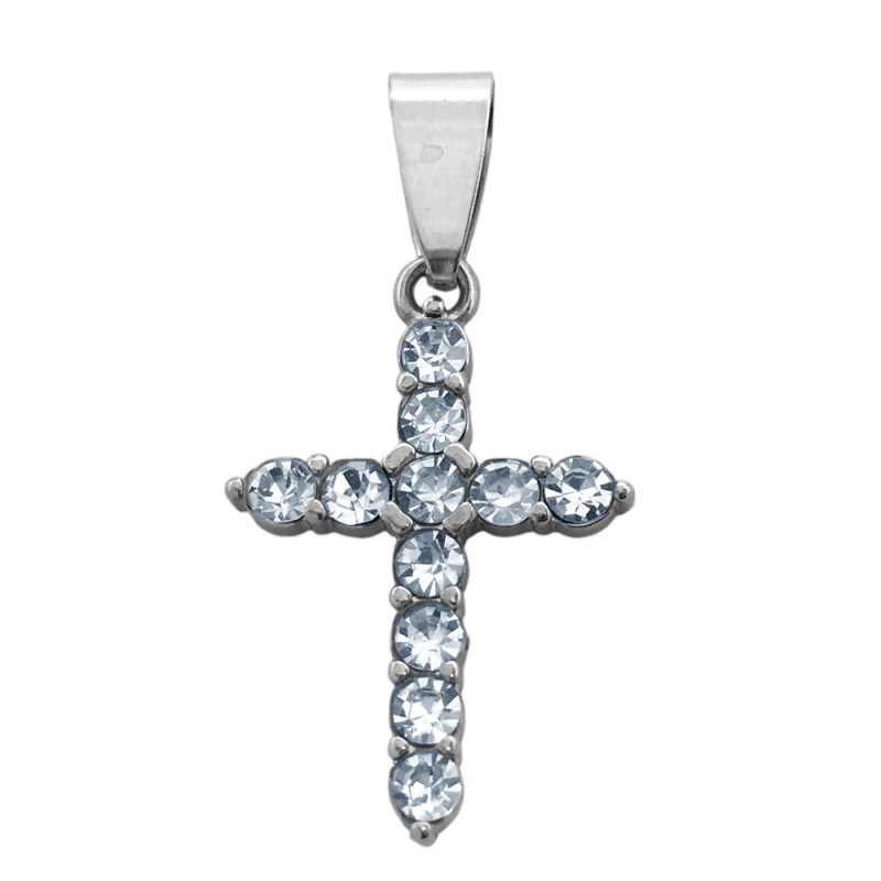 CRUZ 17*24MM TERMINACION EN PUNTAS C/ 11 STRASS DIJE
