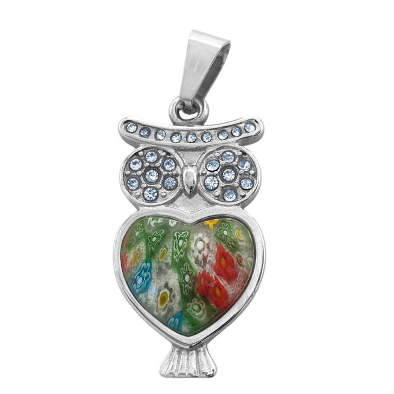 BUHO MURANO Y STRASS DIJE