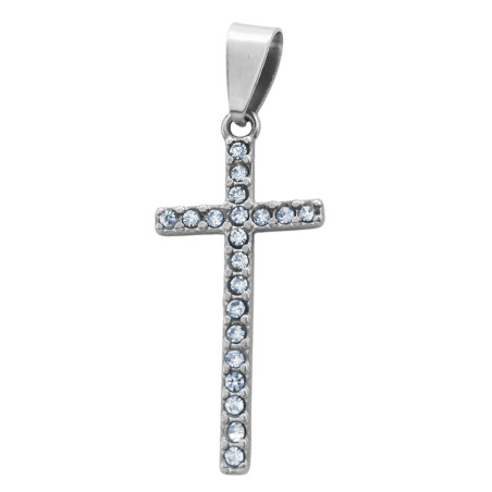 CRUZ RECTA 15*32MM LARGA C/ 20 STRASS DIJE