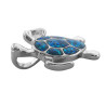 TORTUGA FUEGO AZUL TURQUESA 3D DIJE