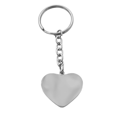 30MM ARGOLLA REDONDA CORAZON PARA GRABAR ACERO QUIRURGICO LLAVERO