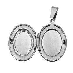 RELICARIO OVALADO 16.5*21MM C/ RELIEVES AL BORDE DIJE