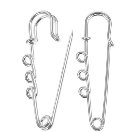 5 UNIDADES 65*18MM ALFILER DE GANCHO C/ 3 RULOS