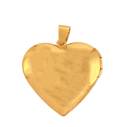 DORADO AZUL CRISTAL RELICARIO FLOR CORAZON DIJE