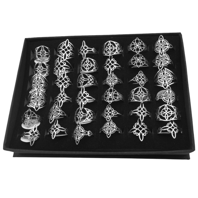 CAJA POR 36 SURTIDO VARIOS MODELOSNUDO DE BRUJA CALADOS ANILLO