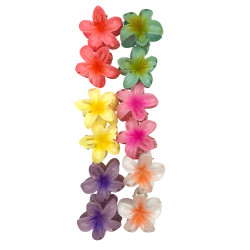 PACK X12 SETS 4CM BROCHES DE FLORES MEDIANAS SURTIDAS EN COLOR COMO LA IMAGEN