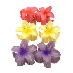 PACK X12 SETS 4CM BROCHES DE FLORES MEDIANAS SURTIDAS EN COLOR COMO LA IMAGEN