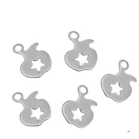 5 UNIDADES MANZANA ESTRELLA MINI DIJE