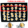CURVA X6 ANILLOS COMBINADO IMAGEN CRUZ SAN BENITO C/ DORADO ANILLO