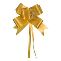 DORADO LISO PAQUETE x50 0UNIDADES 15*250MM MOÑO DE REGALO