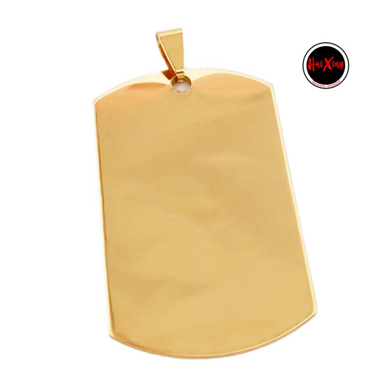 DORADO 21*38MM CHAPA IDENTIFICACION GRABAR DIJE