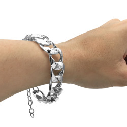 13.5MM-19+3CM REGULABLE LIVIANA RECTANGULOS SUPER ANCHA FANTASIA FINA PULSERA