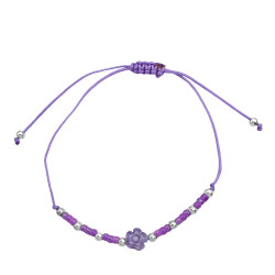 MEDIO BLISTER x6 HILO BOLITAS Y FLOR CENTRAL SURTIDO COLOR PULSERA / TOBILLERA