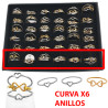 CURVA X6 ANILLOS TREBOL CORAZON DIVISIBLE ANILLO