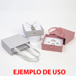 ROSA CAJA C/ MANIJA 9*9*3CM