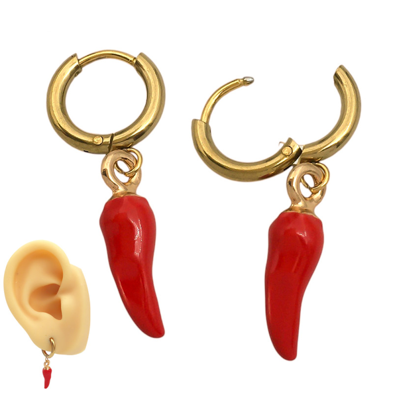 DORADO PAR PROTECCION BUENA FORNUNA EN BISAGRA 12MM ARO