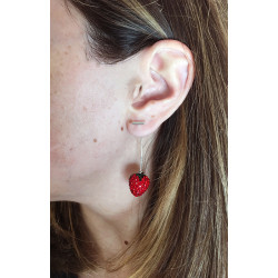 FRUTILLA STRASS COLGANTE ARO