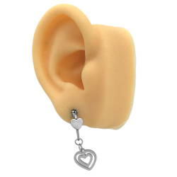 BLISTER X12 PARES 4 MOTIVOS CORAZON C/ OTRO CORAZON MOTIVOS SURTIDOS Q:176 EN ARGOLLA CHATA DE 15MM ARO