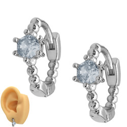 BLISTER X12 PARES REDONDO DE CUBIC Y LATERAL BOLITAS  C/ CIERRE BISAGRA AROS