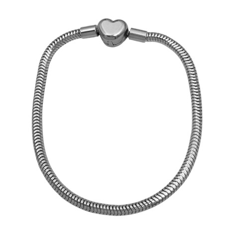 TIPO PANDORA CORAZON CHICO 3.4MM-18CM PULSERA