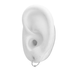 PAR (2 ARGOLLAS) 10MM SUPER FINA C/ RELIEVE ARGOLLITA C/ BOLITA DE NARIZ U OREJA PIERCING