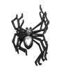 BROCHE ARAÑA NEGRA GRANDE C/ 1 STRASS GRANDE Y 1 PERLA BOLA COCODRILO