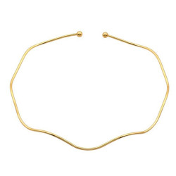 DORADO FANTASIA FINA LINEA ONDULADA TIPO CHOKER GARGANTILLA