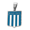 ESCUDO RACING BLANCO Y CELESTE DIJE