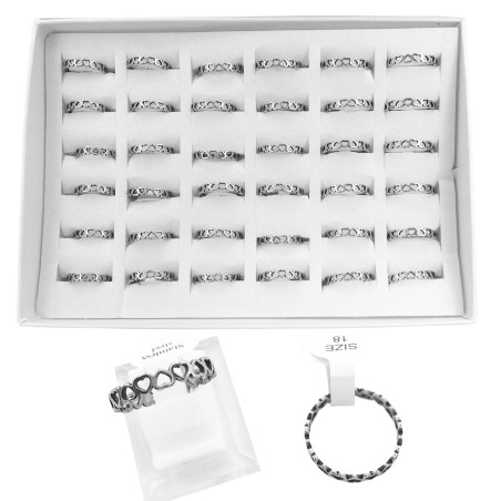 CAJA x36 TODO CORAZONES CHICOS INVERTIDOS ANILLO