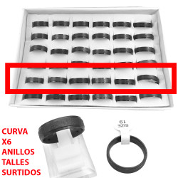 NEGRO CURVA X6 ANILLOS 6MM...