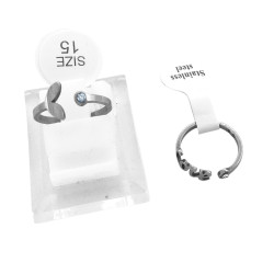 CAJA x36 NENAS O MIDI Q:118-1 ABIERTOS VARIOS MODELOS SURTIDOS C/ UN STRASS TALLES CHICOS !!! Q:118-1 ANILLO