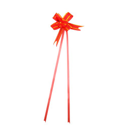 ROJO C/ DORADO 17*340MM PAQUETE x10 UNIDADES MOÑO DE REGALO