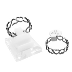 CURVA X6 ANILLOS TODO CORAZONES MEDIANOS INVERTIDOS PLANA ANILLO