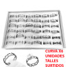 CURVA X6 ANILLOS TODO CORAZONES MEDIANOS INVERTIDOS PLANA ANILLO