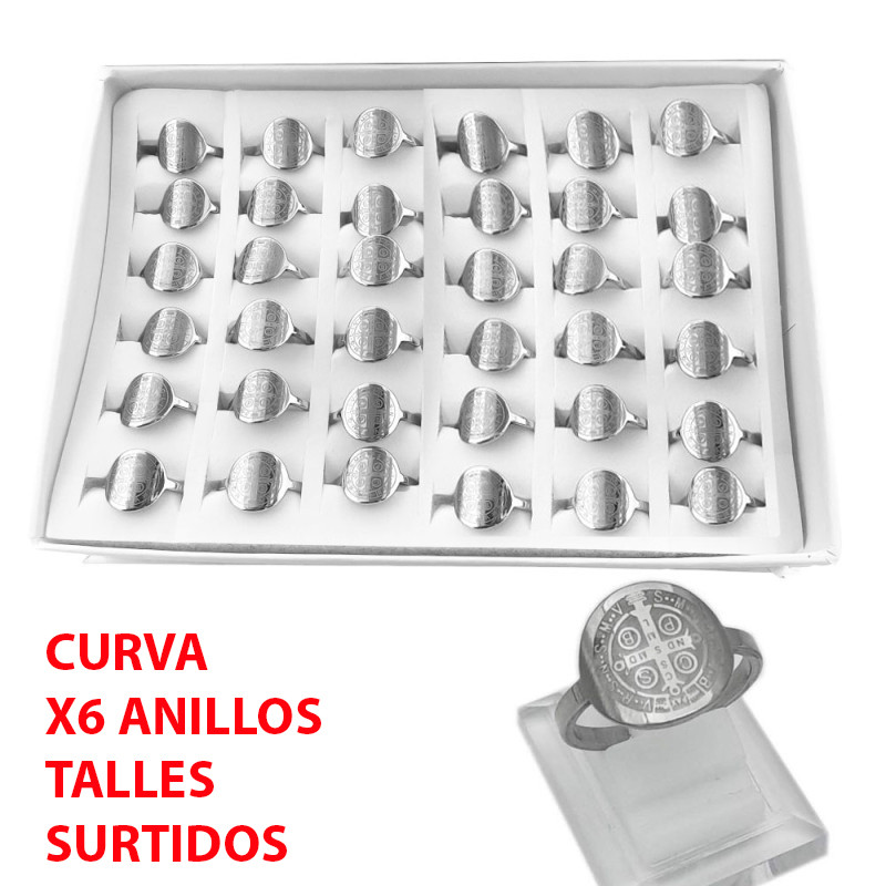 CURVA X6 ANILLOS CRUZ SAN BENITO LASER ANILLO