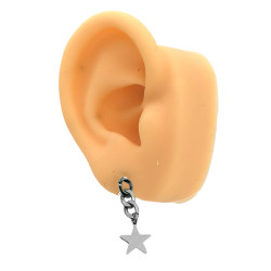 PAR ESTRELLA EN CADENA ARO