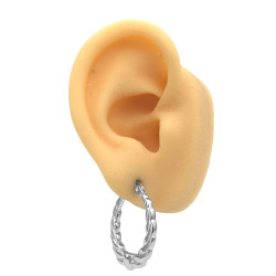 TRENZADO C/ CORAZON RELIEVE ARGOLLA ARO