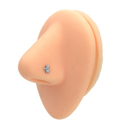 RECTO CAJA X30 UNIDADES NOSTRIL ESTRELLA DE 4 PUNTAS RECTO NARIZ PIERCING