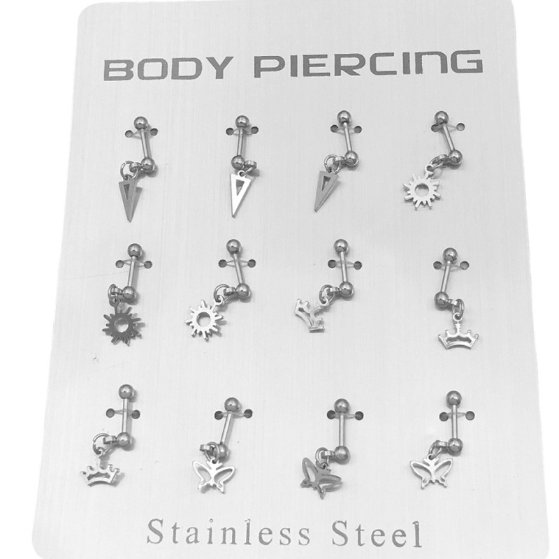 BLISTER X12 UNIDADES HELIX 4 MOTIVOS PIERCING