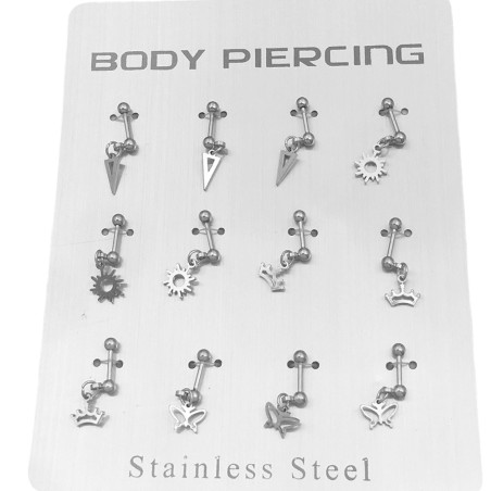 BLISTER X12 UNIDADES HELIX 4 MOTIVOS PIERCING