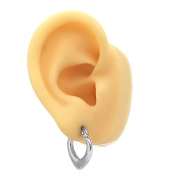 17MM V ONDULADA RAYADA EN RELIEVE ARGOLLA ARO