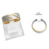 MEDIA CAJA x18 ANILLOS COMBINADAS MODELOS SURTIDOS ACERO Y DORADO Q:945 ALIANZA ANILLO