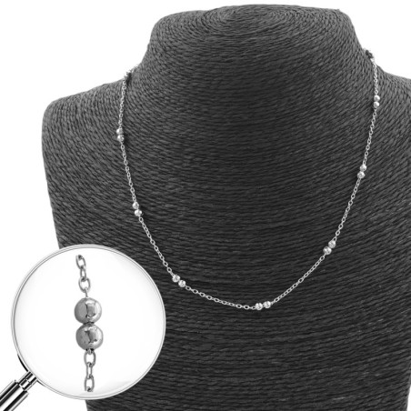 ESPEJO 0.4 C/ DOBLE BOLITAS DE 3.8MM-45CM CADENA