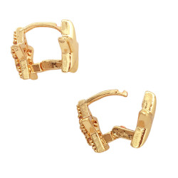 DORADO BLISTER X12 CORAZON ESTRELLA C/ VARIOS STRASS CRISTAL BISAGRA ARO