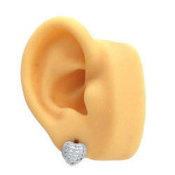 2 (DOS) PARES CORAZON Y ESTRELLA C/ VARIOS STRASS CRISTAL BISAGRA ARO