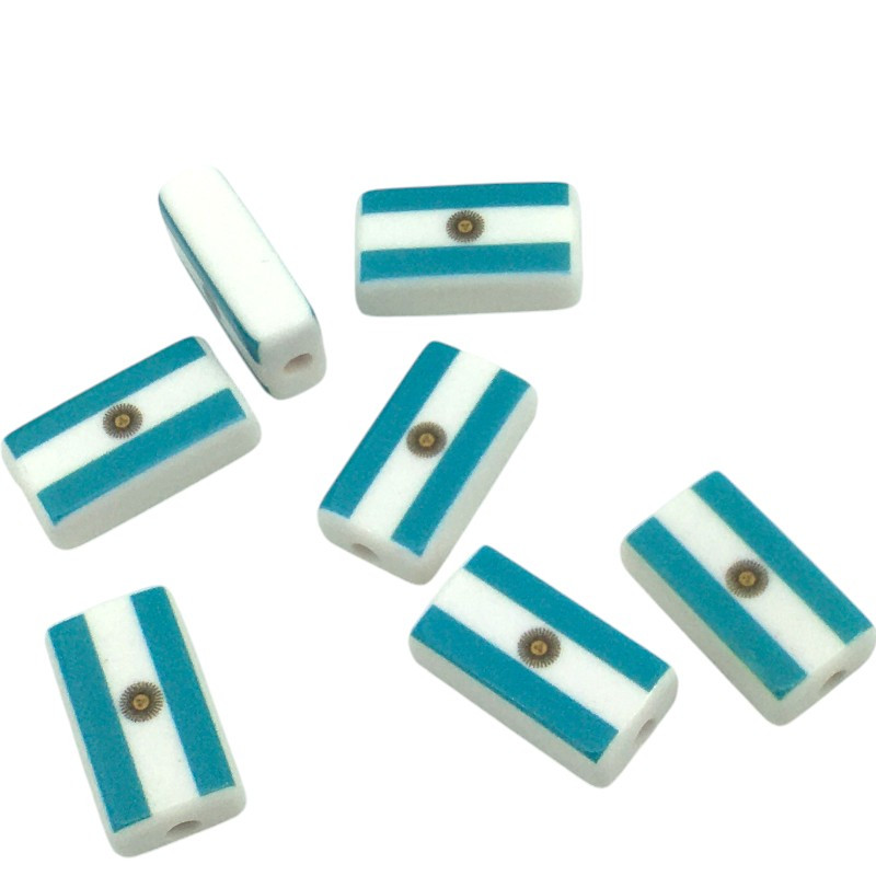 5 UNIDADES BLOQUE ARGENTINA CUENTA PLASTICO PERFORADO PASANTE CUENTA
