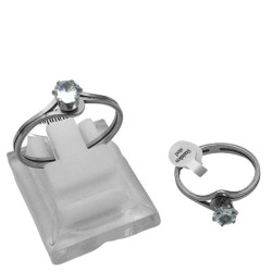 CAJA x36 TIPO CORONITA C/ CUBIC ZIRCON CRISTAL DOBLE FLEJE ANILLO