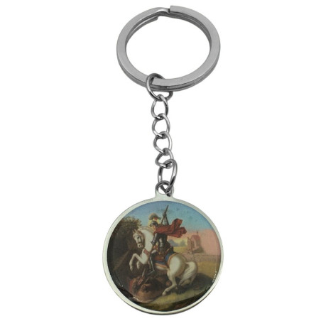 SAN JORGE COLOR ACERO QUIRURGICO LLAVERO