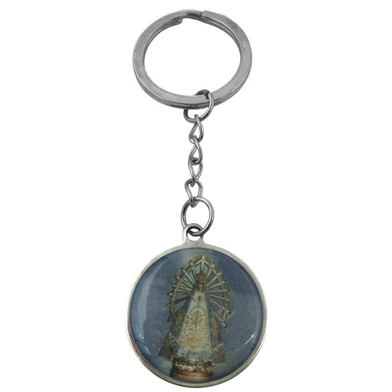 VIRGEN DE LUJAN COLOR ACERO QUIRURGICO LLAVERO