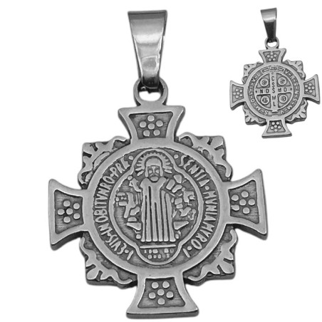 20MM CRUZ TEMPLARIA C/ MARCO DE SAN BENITO MACIZO DIJE